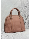 GUCCI MEDIUM DOME IN DUSTY ROSE PINK GG MICROGUCCISSIMA LEATHER