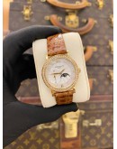 (LIKE NEW) 2013 PATEK PHILIPPE CALATRAVA MOONPHASE DIAMOND 18K 750 YELLOW GOLD REF 4958J MOTHER OF PEARL DIAL 31MM MANUAL WINDING WATCH -FULL SET-