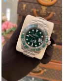 (LIKE NEW) 2016 ROLEX SUBMARINER UPGRADE HULK REF 116610LN GREEN DIAL 40MM AUTOMATIC WATCH 