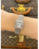 (LIKE NEW) 2025 CARTIER PANTHERE REF WSPN0013 WHITE ROMAN NUMERALS DIAL 23MM X 30MM QUARTZ WATCH -FULL SET-