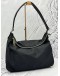 FENDI HOBO SHOULDER BAG IN BLACK FF SIGNATURE NYLON WITH LEATHER