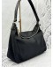 FENDI HOBO SHOULDER BAG IN BLACK FF SIGNATURE NYLON WITH LEATHER