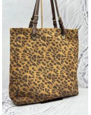 MICHAEL KORS TOTE SHOULDER BAG IN BROWN LEOPARD PRINT LEATHER