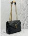 (LIKE NEW) YSL SAINT LAURENT SMALL LOULOU SHOULDER BAG IN BLACK LEATHER