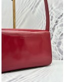 CHRISTIAN DIOR VINTAGE FLAP SHOULDER BAG IN RED LEATHER