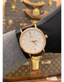 2023 IWC PORTOFINO AUTOMATIC 18K 750 ROSE GOLD REF IW356504 WHITE DIAL 40MM AUTOMATIC WATCH 