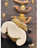 (LIKE NEW) 2015 ROLEX DAYTONA REF 116518 18K 750 YELLOW GOLD UPGRADE REF 116588TBR EYE OF THE TIGER DIAMOND DIAL 40MM AUTOMATIC WATCH