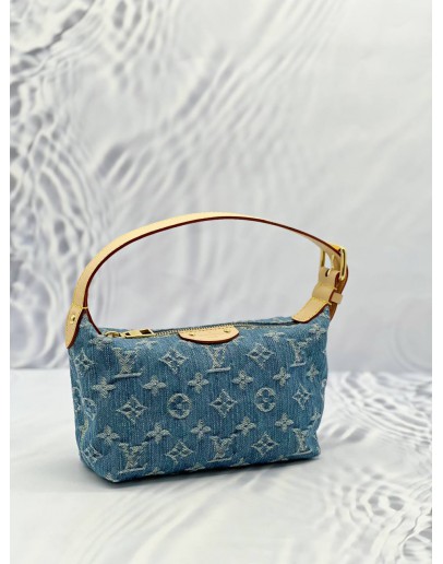 (UNWORN) LOUIS VUITTON MONOGRAM DENIM HILLS POCHETTE 