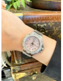 2014 TAG HEUER FORMULA 1 LADY REF WAC1216 DIAMOND BEZEL PINK MOTHER OF PEARL DIAL 35MM QUARTZ WATCH -FULL SET-
