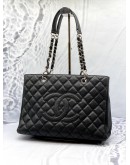 (LIKE NEW) 2010 CHANEL GST GRAND SHOPPING TOTE BAG IN BLACK CAVIAR LEATHER