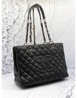 (LIKE NEW) 2010 CHANEL GST GRAND SHOPPING TOTE BAG IN BLACK CAVIAR LEATHER