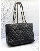 (LIKE NEW) 2010 CHANEL GST GRAND SHOPPING TOTE BAG IN BLACK CAVIAR LEATHER