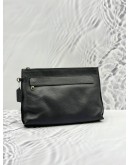 COACH POUCH IN BLACK PEBBLED LEATHER