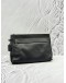 COACH POUCH IN BLACK PEBBLED LEATHER