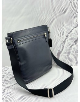 COACH MESSENGER BAG IN DARK BLUE PEBBLED LEATHER