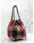 BURBERRY BLUE LABEL MINI CRESTBRIDGE CHECK BUCKET BAG