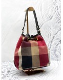 BURBERRY BLUE LABEL MINI CRESTBRIDGE CHECK BUCKET BAG