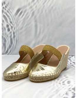 MALONE SOULIERS WEDGES 36 1/2 IN BEIGE COLOR
