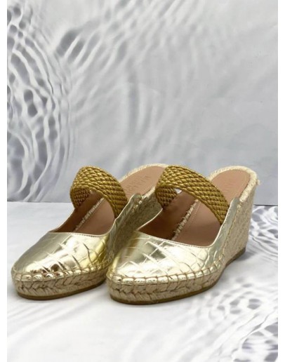 MALONE SOULIERS WEDGES 36 1/2 IN BEIGE COLOR