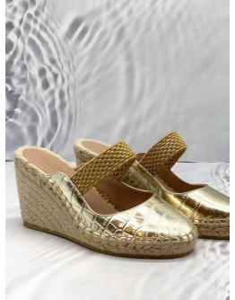 MALONE SOULIERS WEDGES 36 1/2 IN BEIGE COLOR