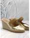 MALONE SOULIERS WEDGES 36 1/2 IN BEIGE COLOR