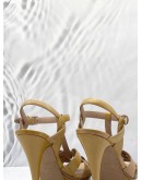 YSL IVES SAINT LAURENT HEELS 36 1/2 IN YELLOW 