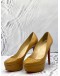 CHRISTIAN LOUBOUTIN HEELS 36 1/2 IN YELLOW