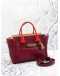 (UNUSED) COACH SWAGGER CARRYALL BURGUNDY RED HANDLE CROSSBODY / SHOULDER HANDBAG WITH LONG STRAP