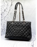 (LIKE NEW) 2010 CHANEL GST GRAND SHOPPING TOTE BAG IN BLACK CAVIAR LEATHER