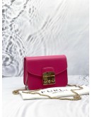 (LIKE NEW) FURLA METROPOLIS MINI CROSSBODY IN HOT PINK - FULL SET-