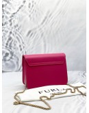 (LIKE NEW) FURLA METROPOLIS MINI CROSSBODY IN HOT PINK - FULL SET-