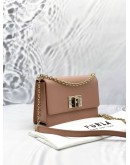 (LIKE NEW) FURLA 1927 CROSSBODY IVY PINK TEXTURED LEATHER WOMAN 