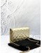 (LIKE NEW) CHANEL WALLET ON CHAIN IN METALLIC GOLD HAMMERED CALFSKIN LEATHER