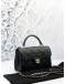 (UNUSED) MICROCHIP 2024 CHANEL SMALL COCO TOP HANDLE AND CROSSBODY BAG IN BLACK CAVIAR LEATHER - FULL SET-