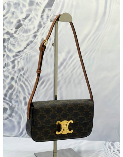 (UNWORN) CELINE TRIOMPHE CANVAS CLAUDE SHOULDER BAG 