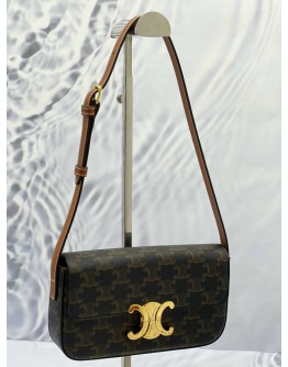 (UNWORN) CELINE TRIOMPHE CANVAS CLAUDE SHOULDER BAG 