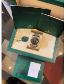(UNUSED) 2025 ROLEX DATEJUST 36 REF 116243 HALF 18K 750 YELLOW GOLD FACTORY DIAMOND BEZEL BLACK DIAL 36MM AUTOMATIC WATCH -FULL SET-