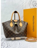 (LIKE NEW) 2023 LOUIS VUITTON BOETIE PM TOP HANDLE AND SHOULDER BAG IN BROWN MONOGRAM CANVAS -FULL SET-