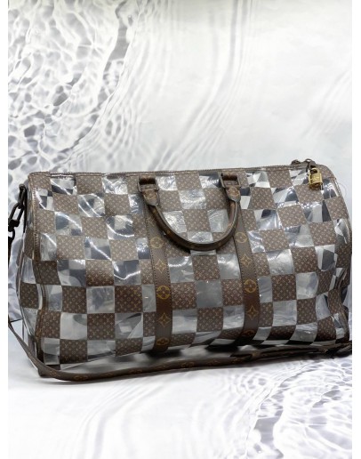 (LIKE NEW) LOUIS VUITTON MONOGRAM CHESS KEEPALL 50 LIMITED/ SPECIAL EDITION  BAG