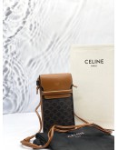 (LIKE NEW) CELINE MACADAM PATTERN POCHETTE POUCH SHOULDER/ CROSSBODY -FULL SET-