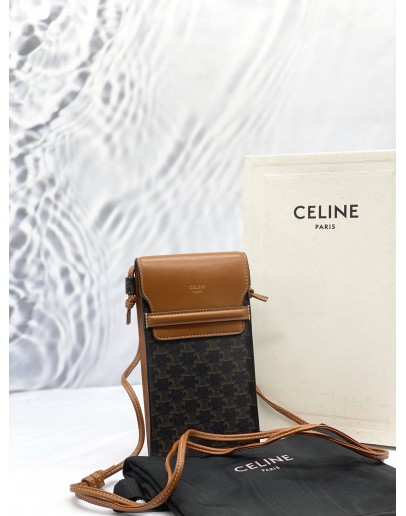 (LIKE NEW) CELINE MACADAM PATTERN POCHETTE POUCH SHOULDER/ CROSSBODY -FULL SET-