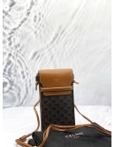 (LIKE NEW) CELINE MACADAM PATTERN POCHETTE POUCH SHOULDER/ CROSSBODY -FULL SET-