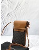 (LIKE NEW) CELINE MACADAM PATTERN POCHETTE POUCH SHOULDER/ CROSSBODY -FULL SET-