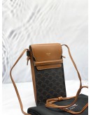 (LIKE NEW) CELINE MACADAM PATTERN POCHETTE POUCH SHOULDER/ CROSSBODY -FULL SET-