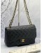 (MERDEKA SALE) CHANEL CLASSIC JUMBO CAVIAR DOUBLE FLAP BAG WITH GOLD HARDWARE 
