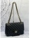 (MERDEKA SALE) CHANEL CLASSIC JUMBO SIZE DOUBLE FLAP BAG WITH GOLD HARDWARE SERIAL NUMBER 28 