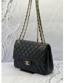 (MERDEKA SALE) CHANEL CLASSIC JUMBO SIZE DOUBLE FLAP BAG WITH GOLD HARDWARE SERIAL NUMBER 28 