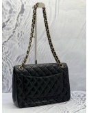 (MERDEKA SALE) CHANEL CLASSIC JUMBO SIZE DOUBLE FLAP BAG WITH GOLD HARDWARE SERIAL NUMBER 28 