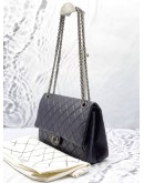 CHANEL REISSUE 27 DOUBLE FLAP BAG ON DARK PURPLE AGED CALFSKIN LEATHER