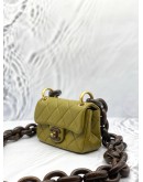 (LIKE NEW)CHANEL MINI FLAP BAG IN OLIVE GREEN
